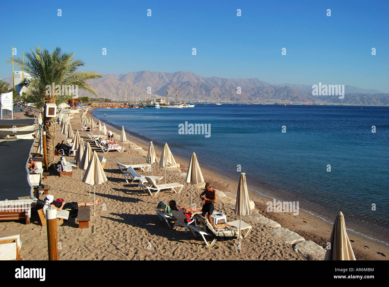 North Beach, Eilat, Israël, District du Sud Banque D'Images