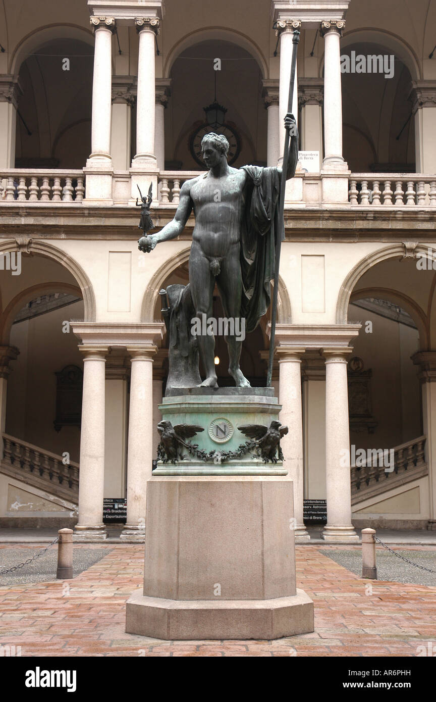 Statue de Napoléon Pinacoteca di Brera Milan Banque D'Images