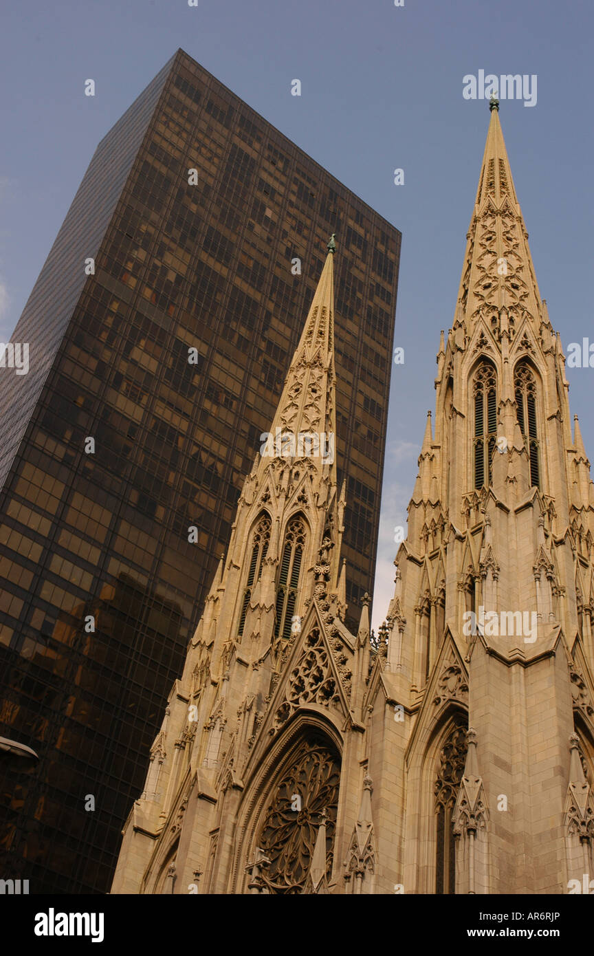 La Cathédrale St Patrick, New York USA Banque D'Images