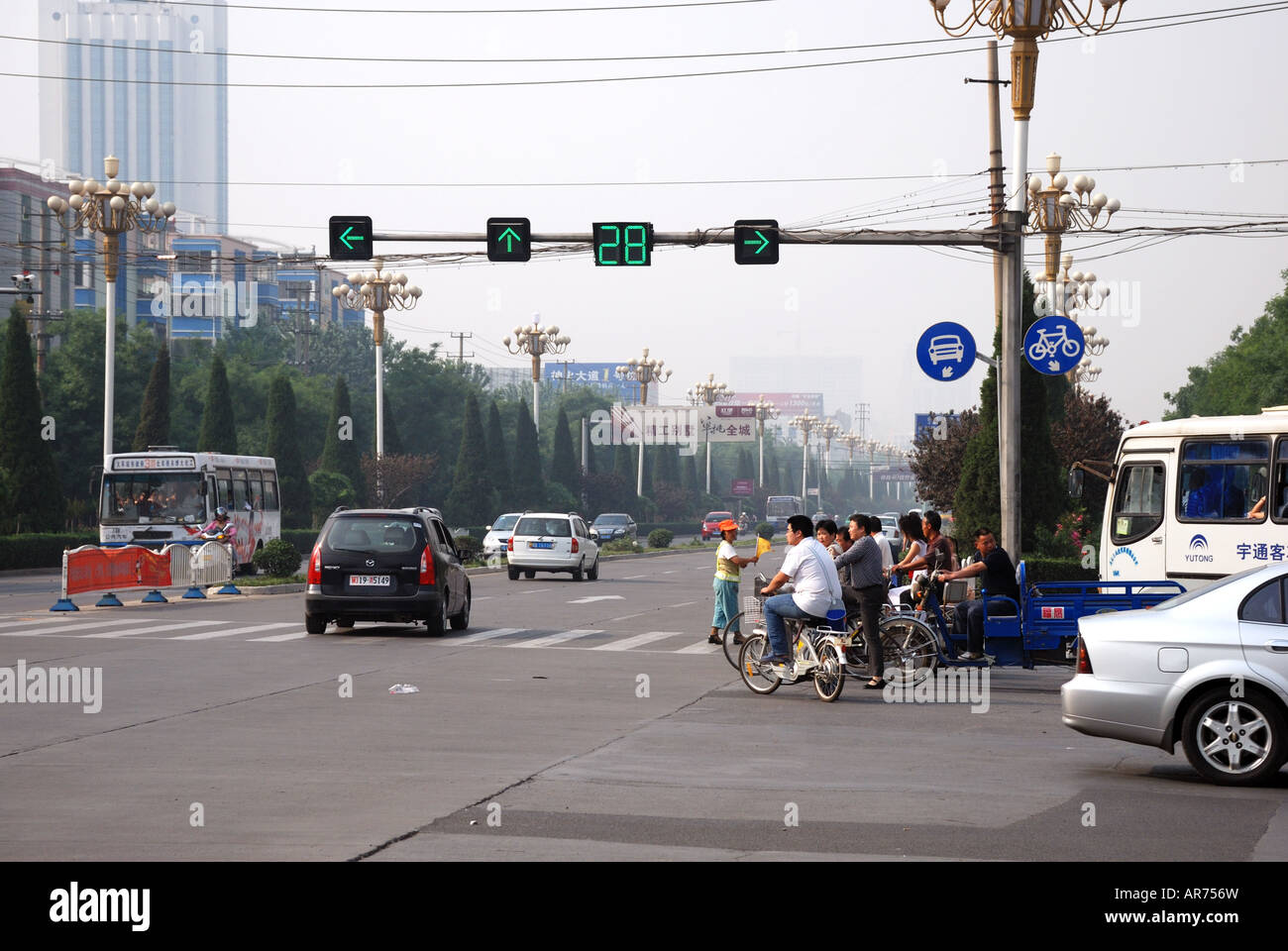 Signalisation routière par visiible à rebours jusqu'à quand ils seront suivant changer la Chine Banque D'Images