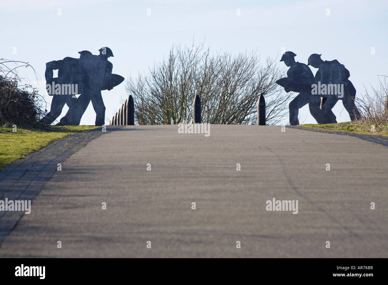 Fort de Newhaven sculptures du Mémorial de la DEUXIÈME GUERRE MONDIALE Banque D'Images