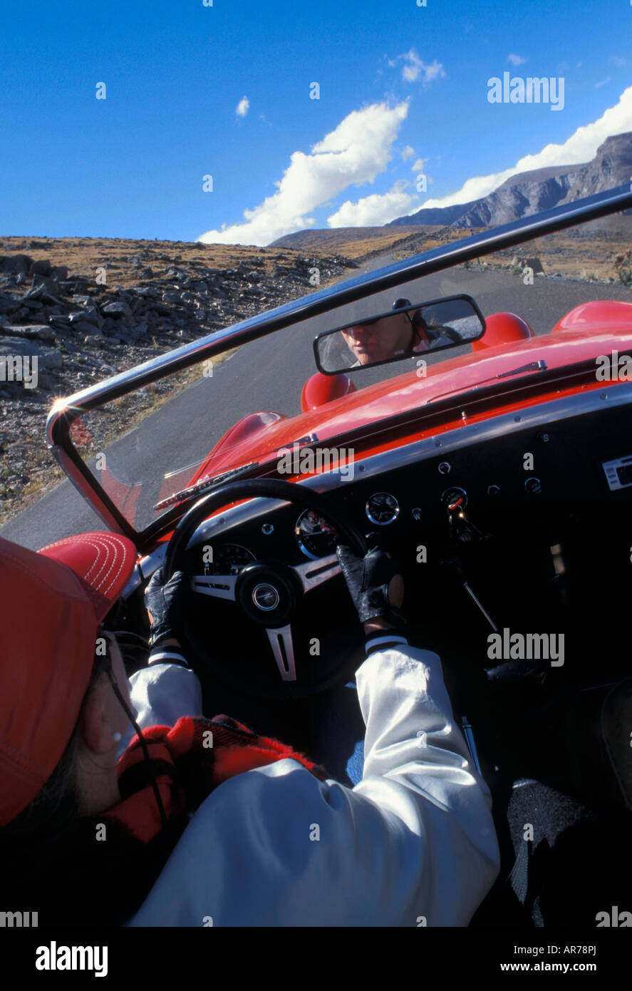 Mt. Evans Scenic Byway de 1961Austin Healey Sprite,Colorado. Banque D'Images