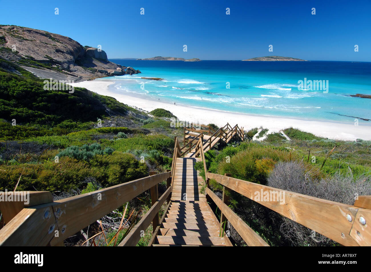 Escalier de belle plage de l'Ouest, Esperance, l'ouest de l'Australie Banque D'Images