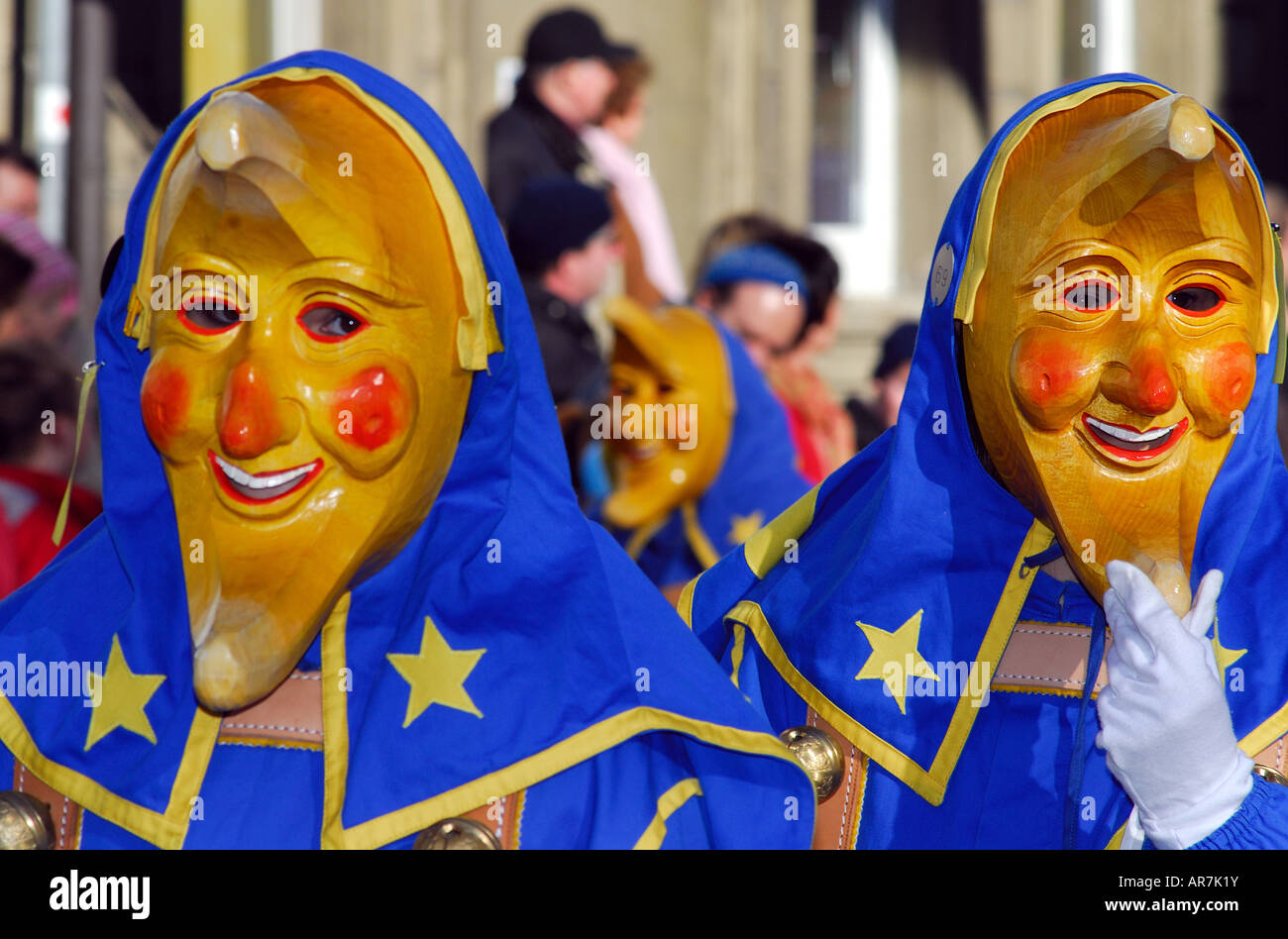 Carnaval allemand procession, Forêt Noire Banque D'Images