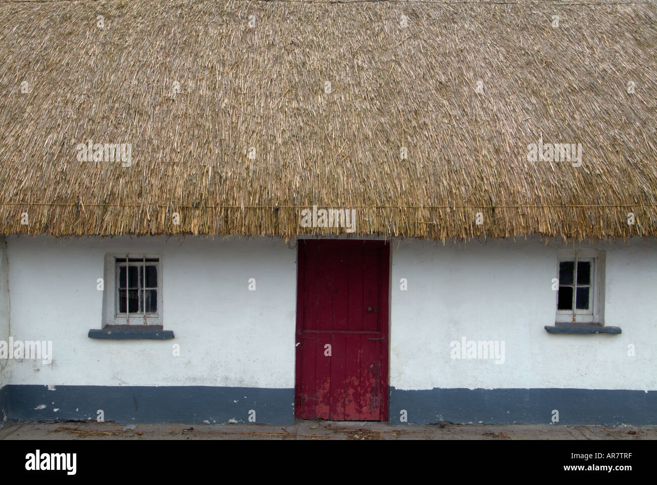 Maison de Phil Barron,Clogh,maison de chaume,maison de chaume,chaume,traditionnel,maison de toit de chaume à Clogh, Castlecomer, comté de Kilkenny, Irlande, Banque D'Images