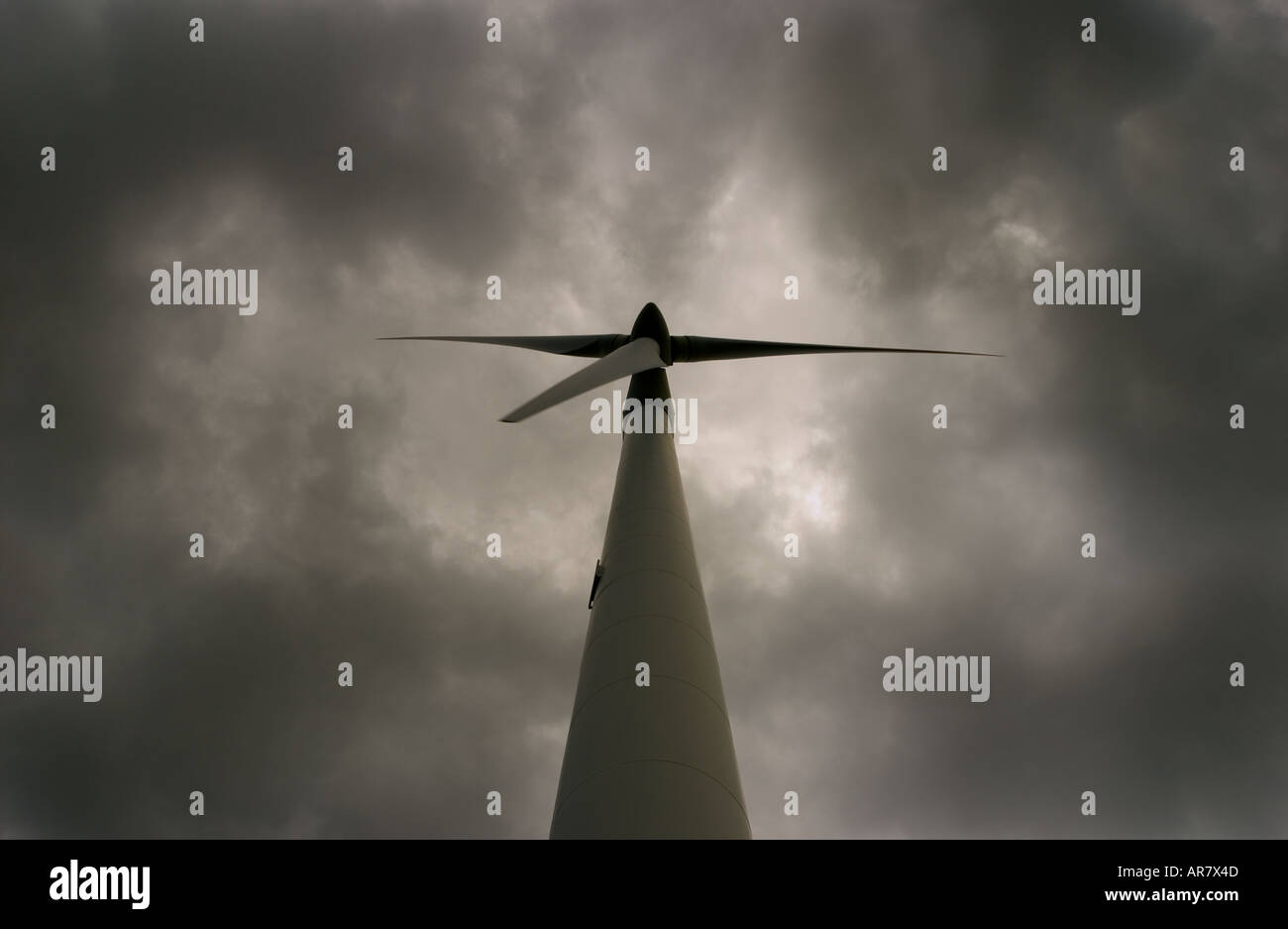 Éolienne sur flanc de Gallois Banque D'Images
