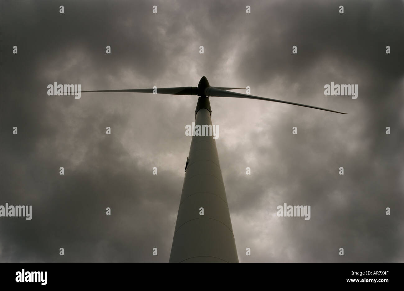 Éolienne sur flanc de Gallois Banque D'Images