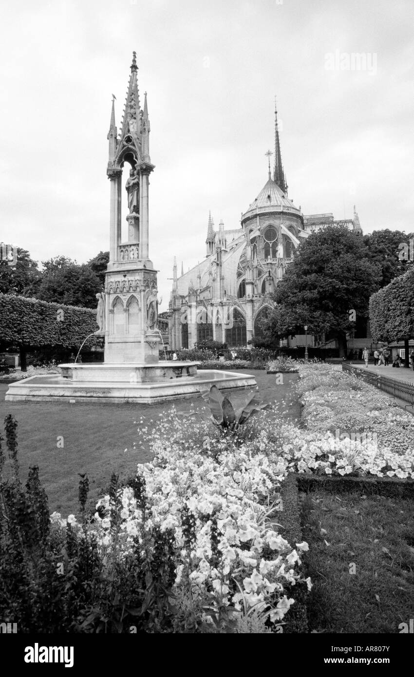 La Cathédrale Notre Dame Paris France Banque D'Images