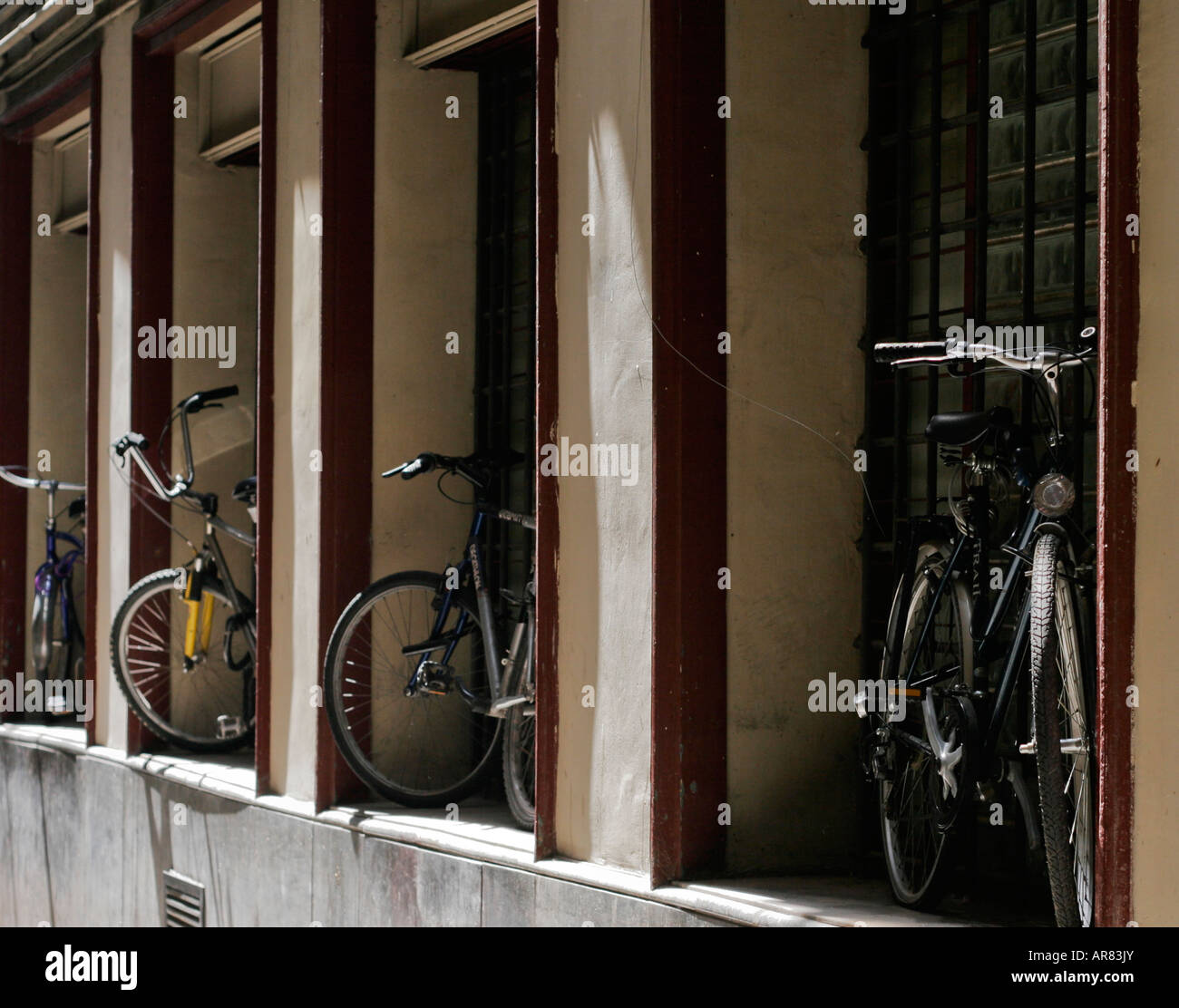 Off street parking vélo Banque D'Images