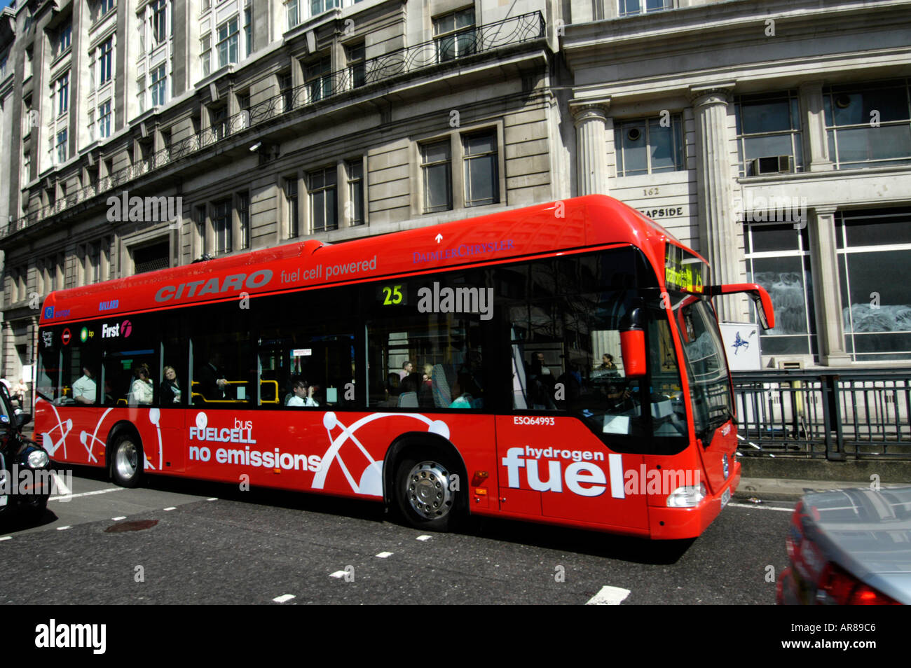L'hydrogène sans émission de bus à pile à combustible Londres, Angleterre, Royaume-Uni Banque D'Images