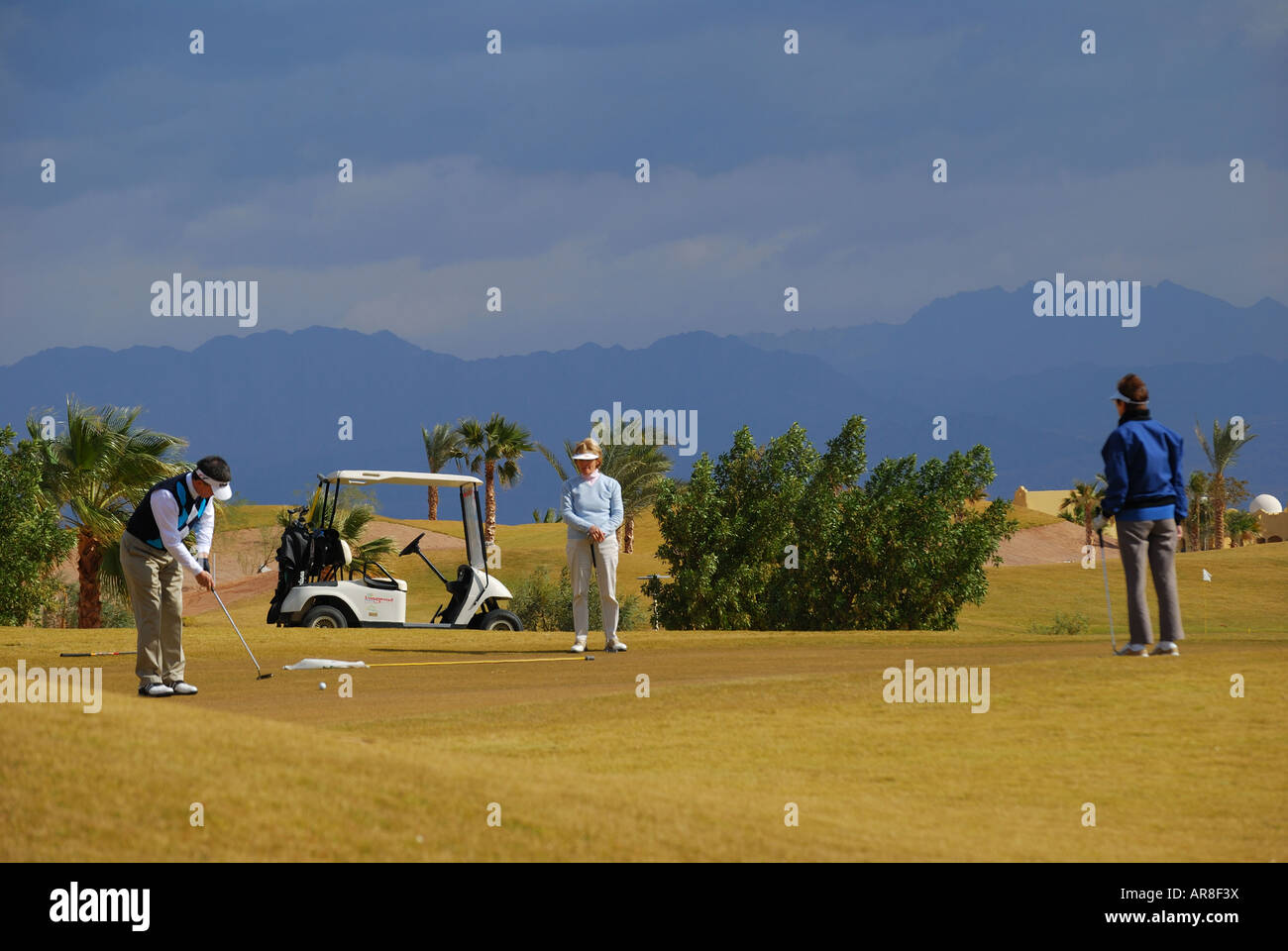 Taba Heights Golf Resort, Taba Heights, péninsule du Sinaï, Égypte Banque D'Images