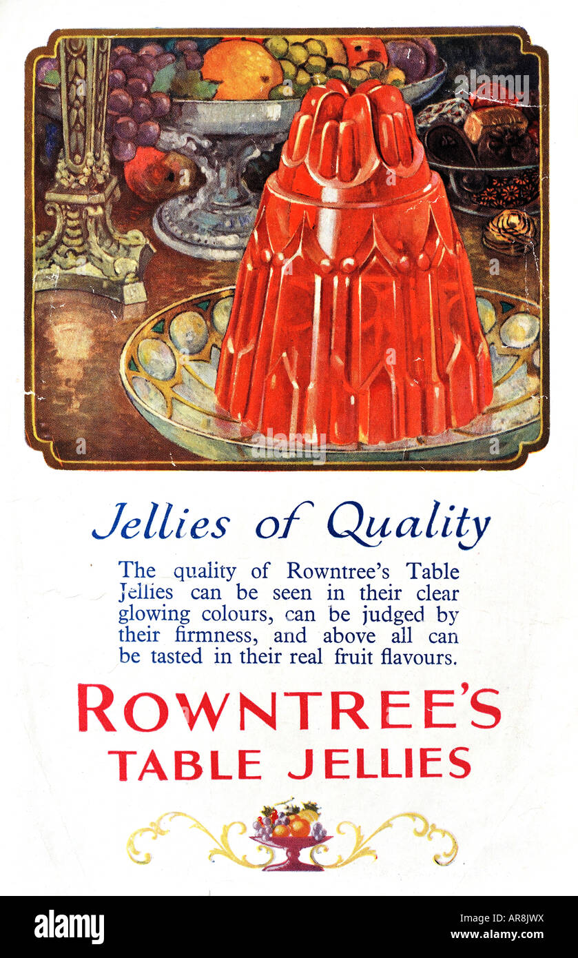 Publicité pour Rowntree's Table gelées pour un usage éditorial uniquement Banque D'Images