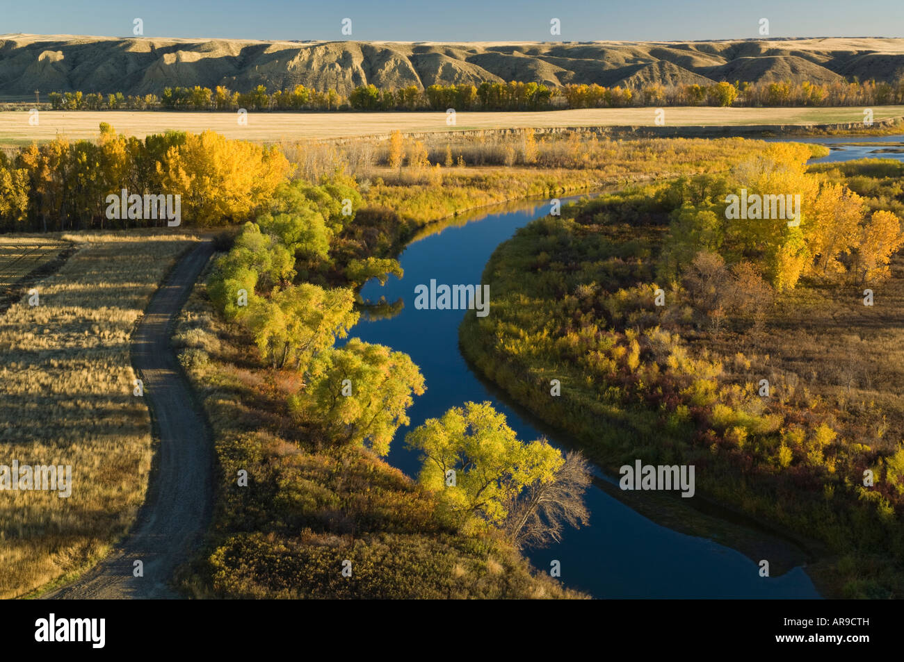 Décision de la rivière Missouri près de Point Loma MT Banque D'Images