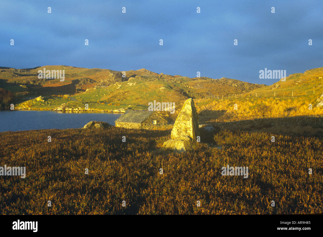 Pierre Cregennan article Llynnau Snowdonia au nord ouest du pays de Galles Banque D'Images