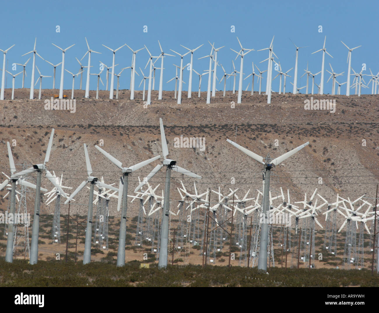 Éoliennes en Californie Banque D'Images