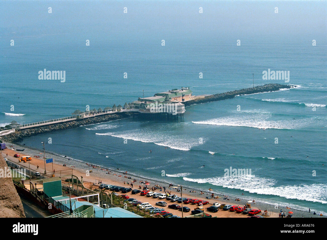 Jetée à Lima, Pérou, Amérique du Sud Banque D'Images