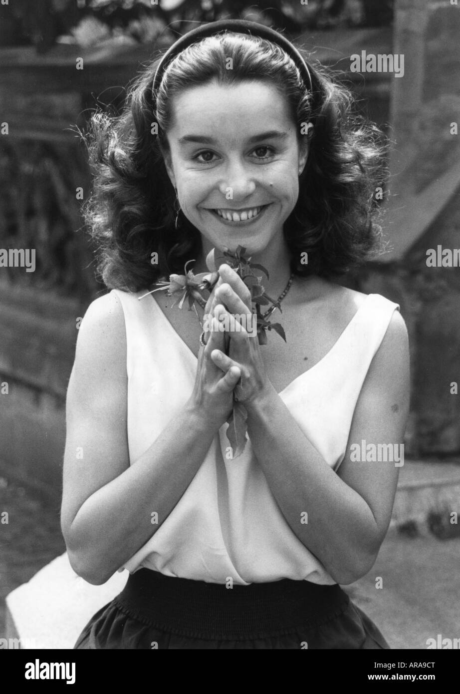 Santos, Lucelia, * 20.5.1957, actrice brésilienne, demi-longueur, tenant des fleurs, vers 1986, 1980, Banque D'Images
