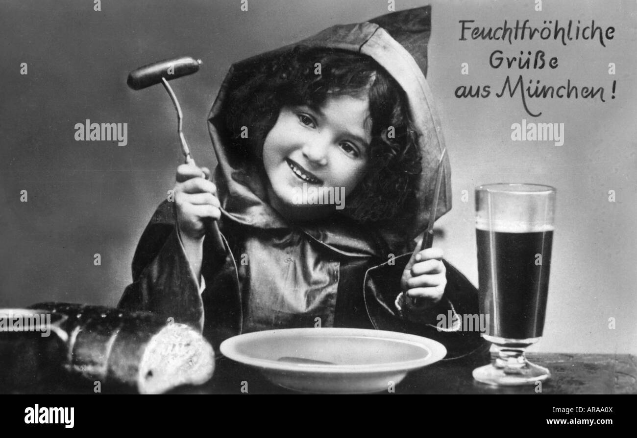 Géographie/voyages, Allemagne, Munich, Oktoberfest, carte postale, vers les années 1930, Banque D'Images