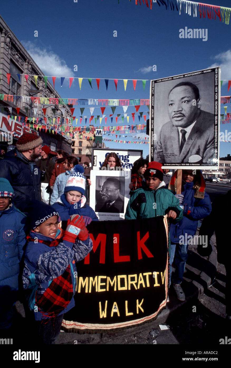 Martin Luther King Jr Commermorative à pied Banque D'Images