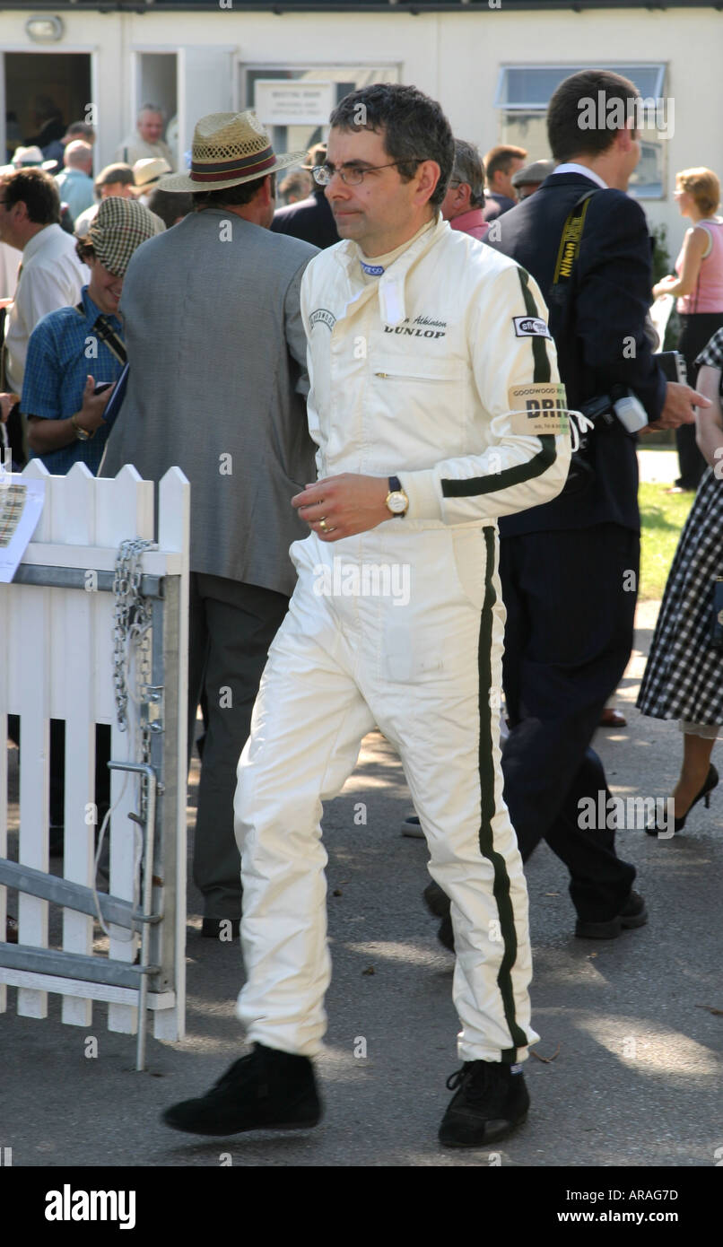 Rowan Atkinson au Goodwood Revival, Sussex, UK. Banque D'Images