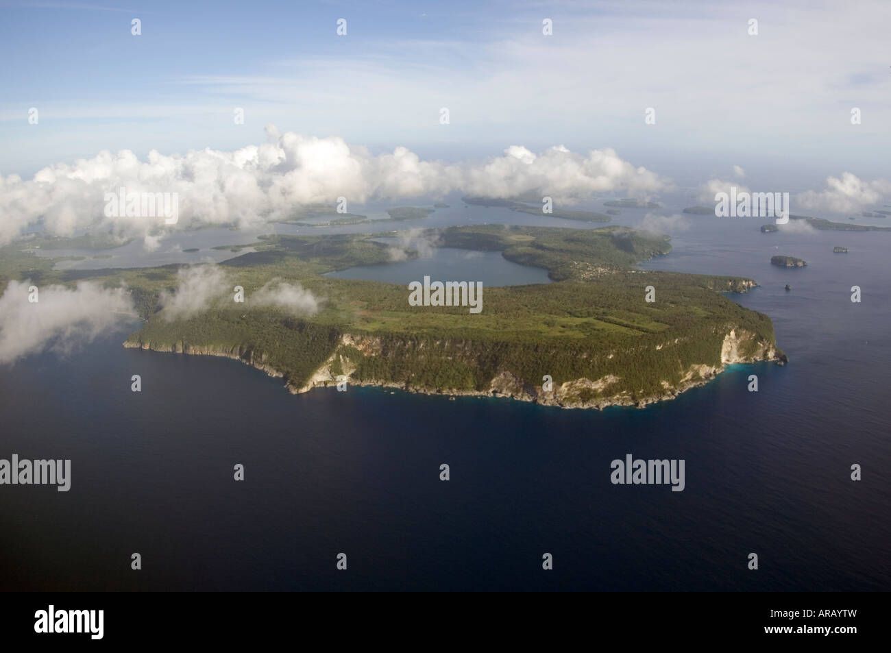 Photo aérienne de Vava u Royaume des Tonga Vava u attire les observateurs de baleines et les marins du monde entier Banque D'Images