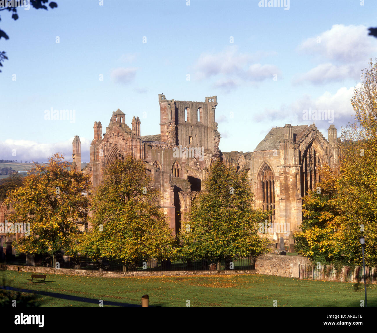 Abbaye de MELROSE Melrose Ecosse Scottish Borders Banque D'Images