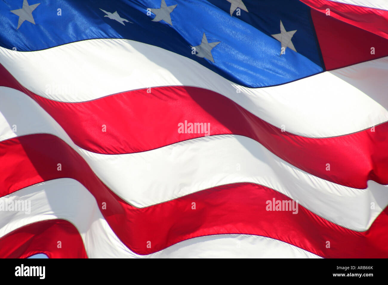 Waving american flag Banque D'Images