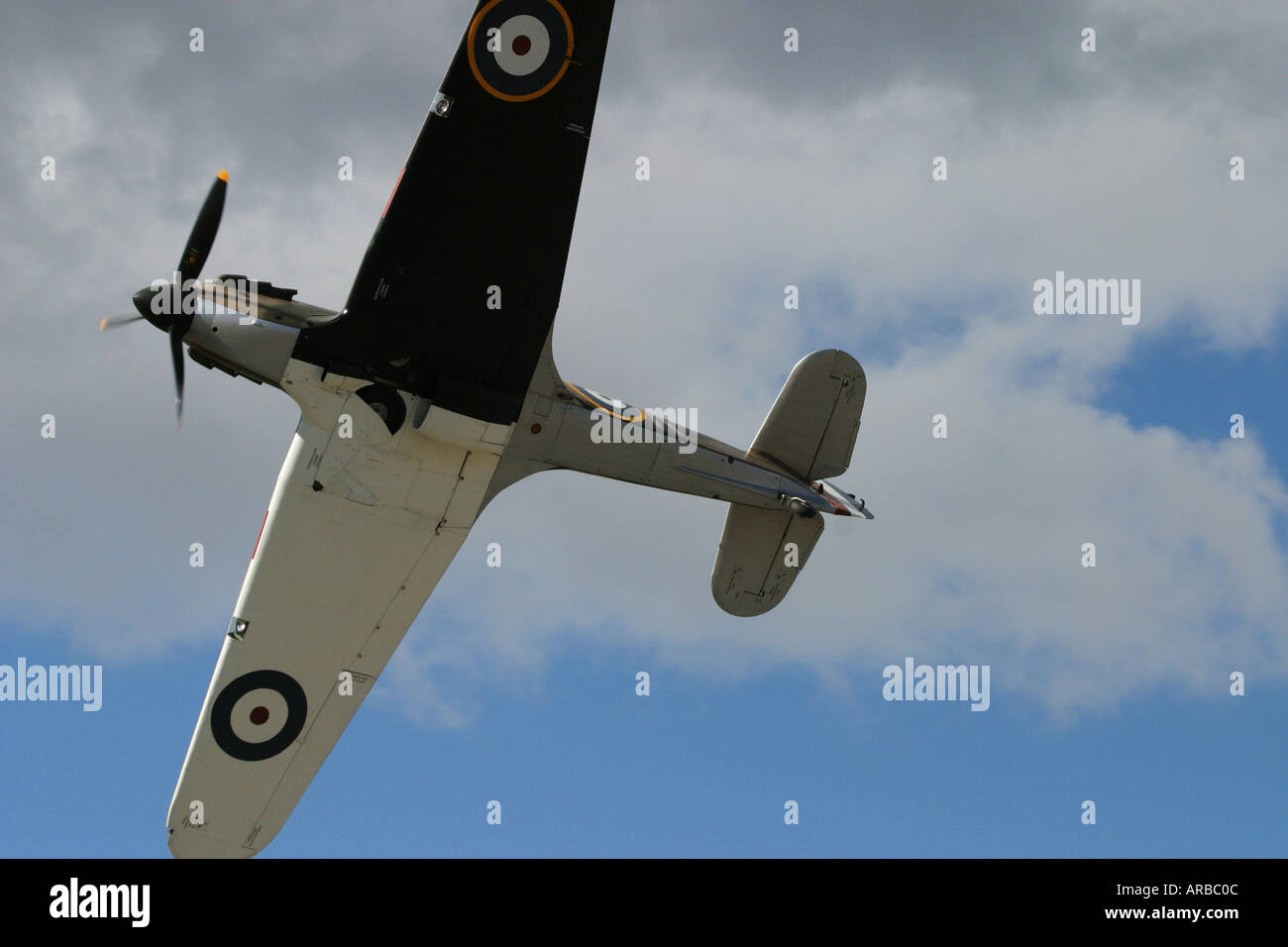 Hawker Hurricane British et alliés de la DEUXIÈME GUERRE MONDIALE Avion de chasse Banque D'Images