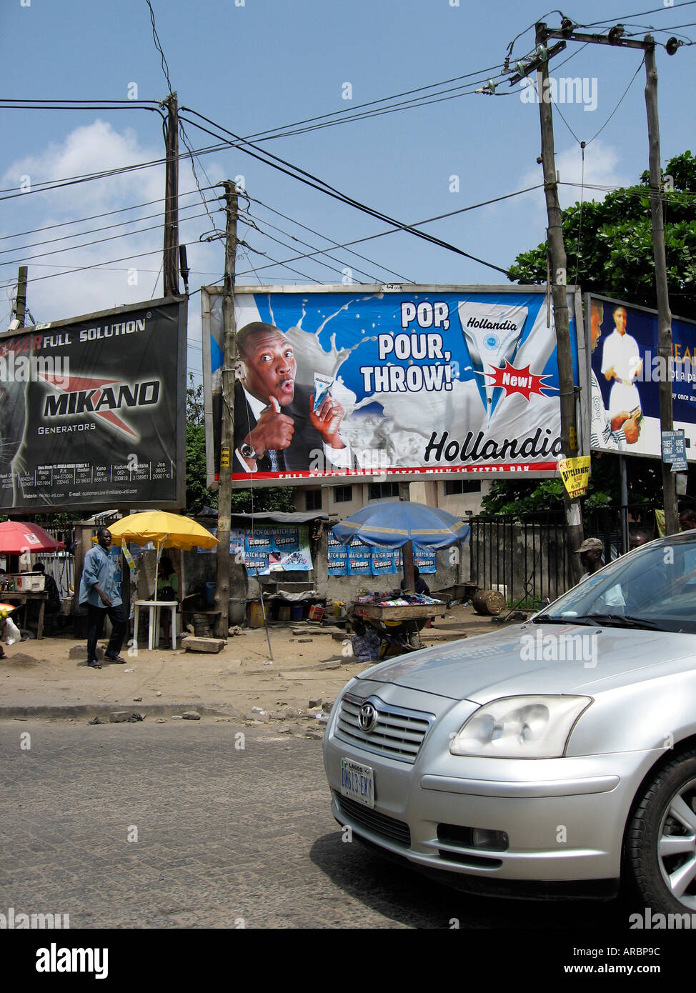 Scène de rue général, Victoria Island, Lagos, Nigeria Banque D'Images