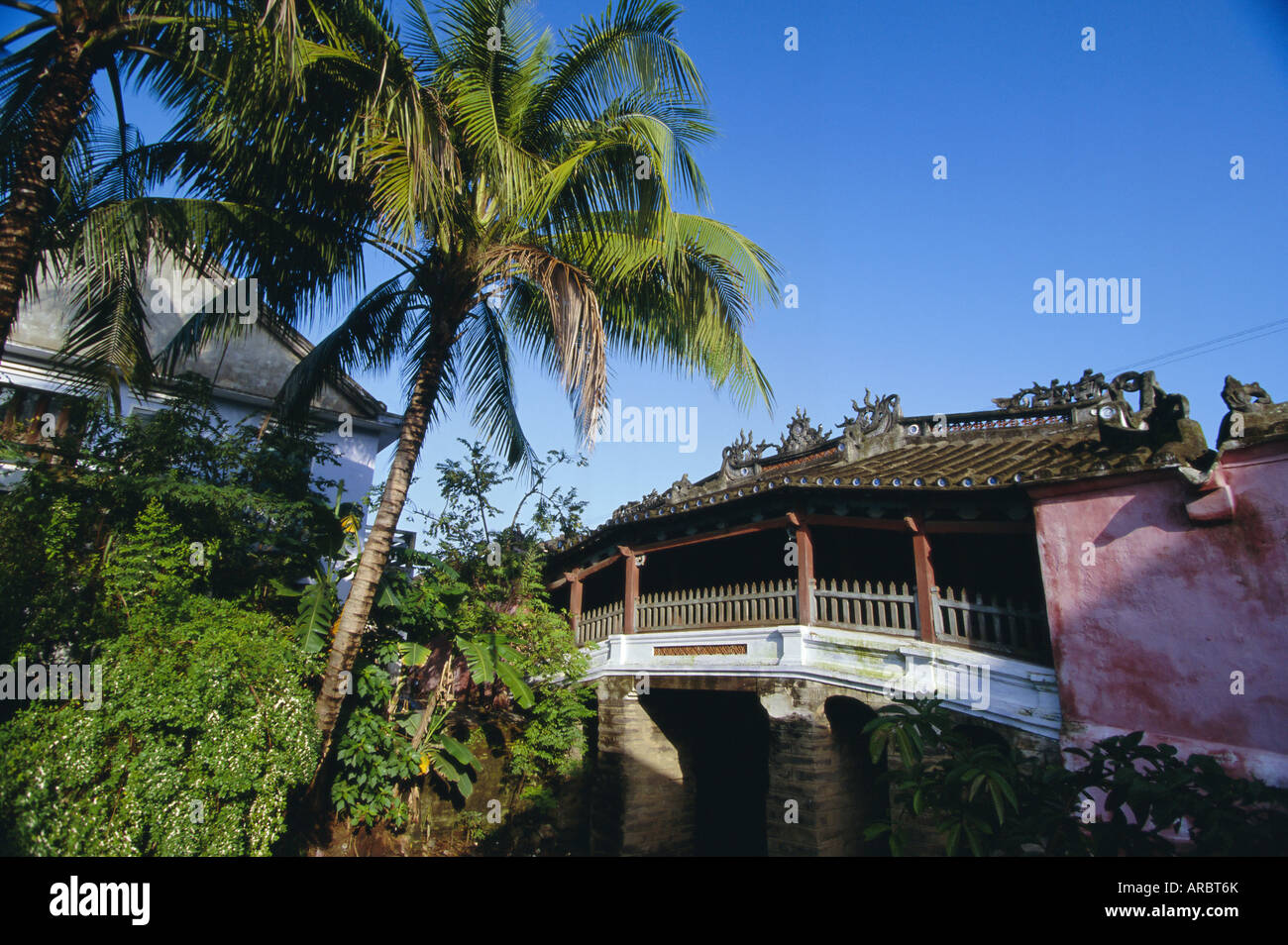 Le pont couvert japonais, construit en 1593, Hoi An, Vietnam, Indochine, Asie du Sud-Est, l'Asie Banque D'Images