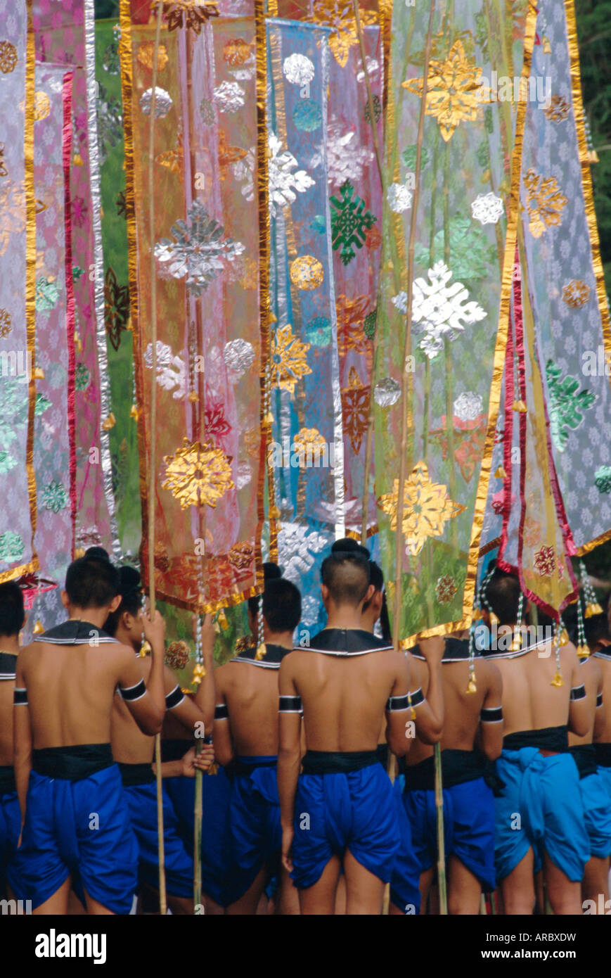 Le festival de Loy Krathong dans l'ancienne capitale de Sukhothai, Thaïlande Banque D'Images