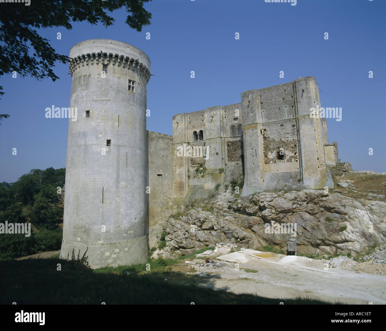 Tour et donjon du château à Falaise, lieu de naissance de Guillaume le Conquérant, Basse Normandie (Normandie), France, Europe Banque D'Images