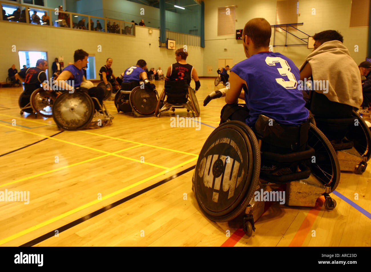 Le rugby en fauteuil roulant ou de meurtre ball Banque D'Images