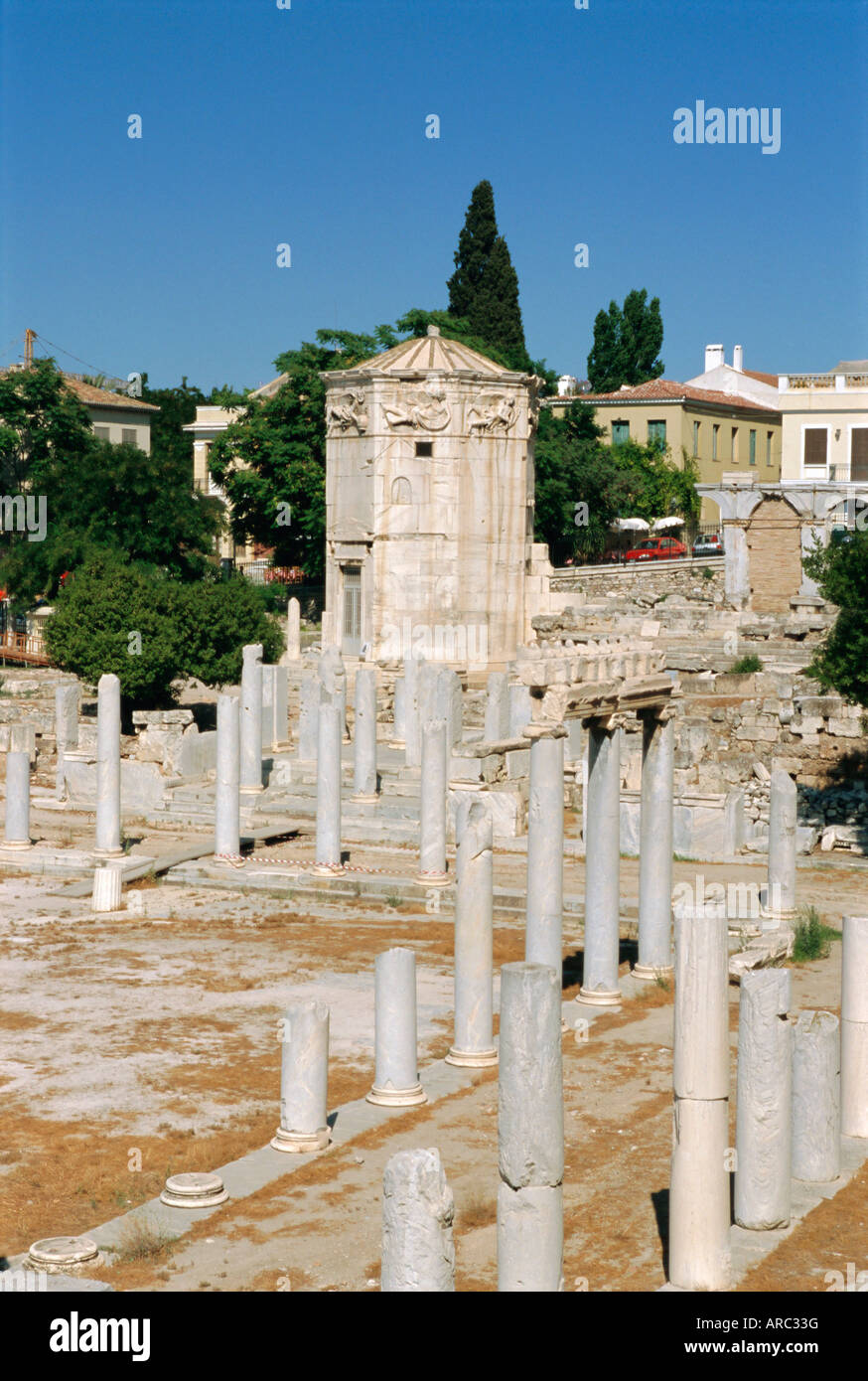 Tour des Vents, le Forum Romain, Athènes, Grèce, Europe Banque D'Images