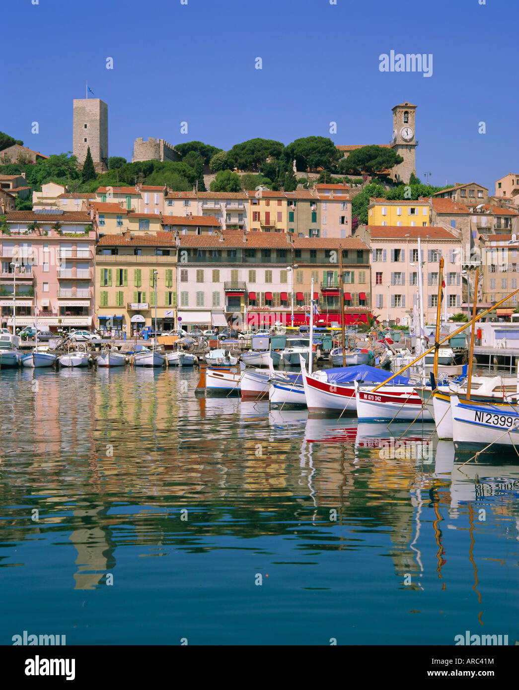 Port et front de mer, Cannes, Côte d'Azur, Alpes-Maritimes, Provence, France, Europe Banque D'Images