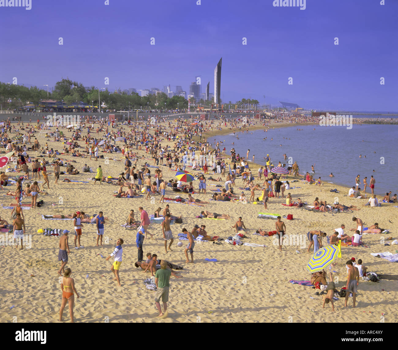 La plage de Barcelone, Barcelone, Catalogne (Catalogne) (Catalogne), en Espagne, en Europe Banque D'Images