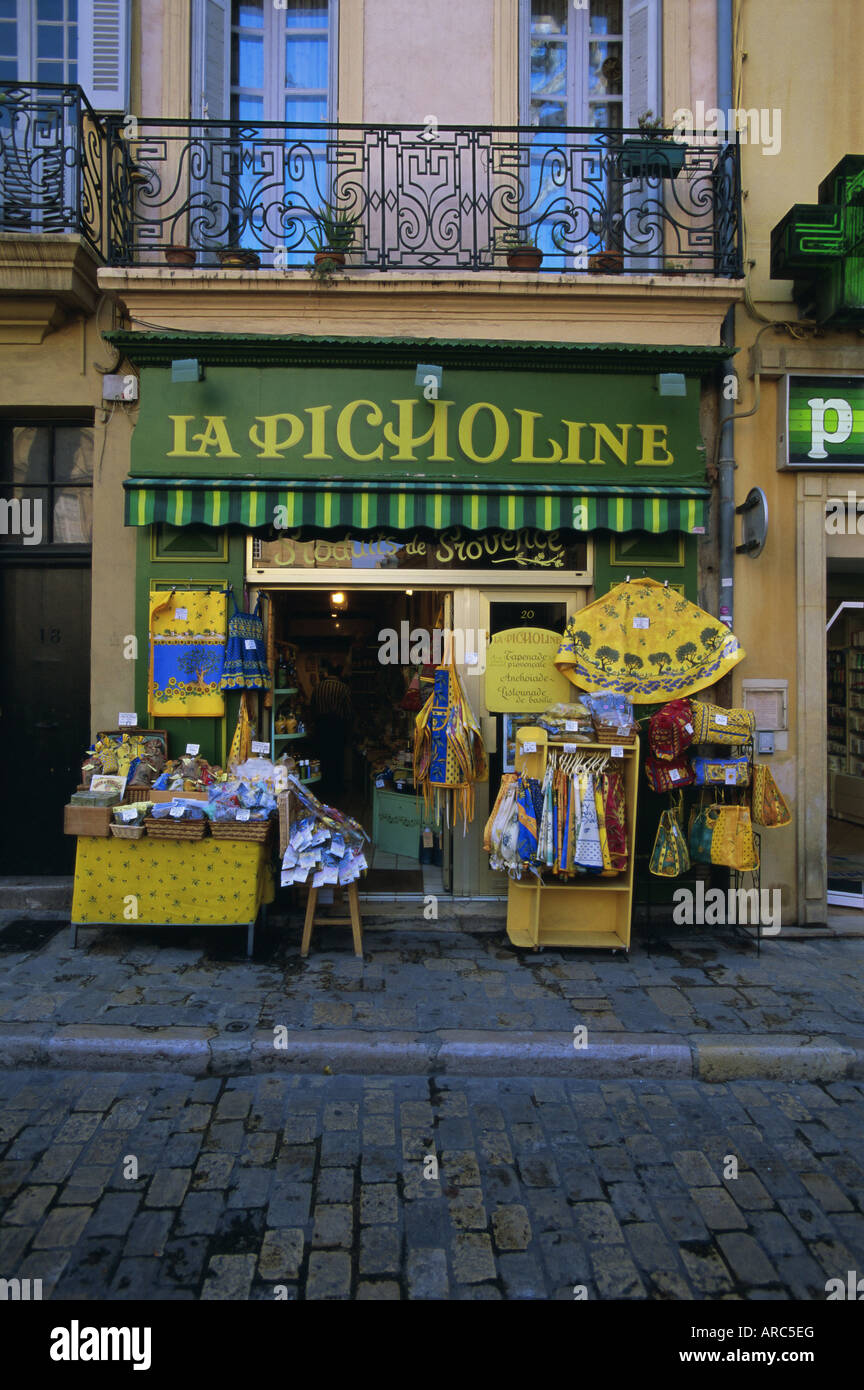 Petite boutique, Aix-en-Provence, Provence, France, Europe Banque D'Images