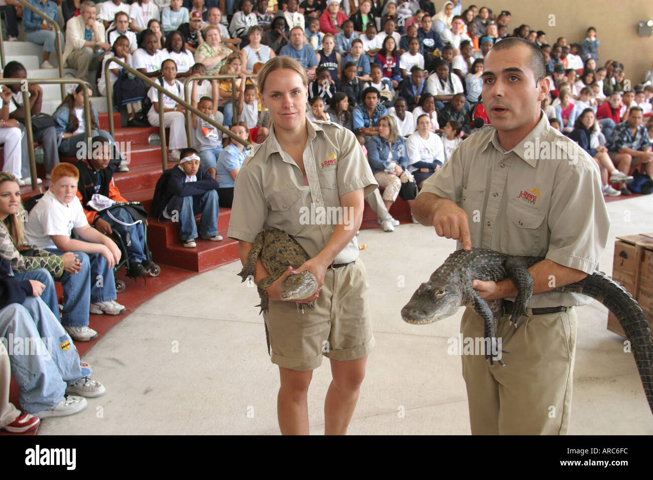 Miami Florida,Parrot Jungle,oiseaux,plumes,vol,Drug Free Youth in Town,DFYIT club,anti addiction organisation à but non lucratif,Drug Free Festival,festival Banque D'Images