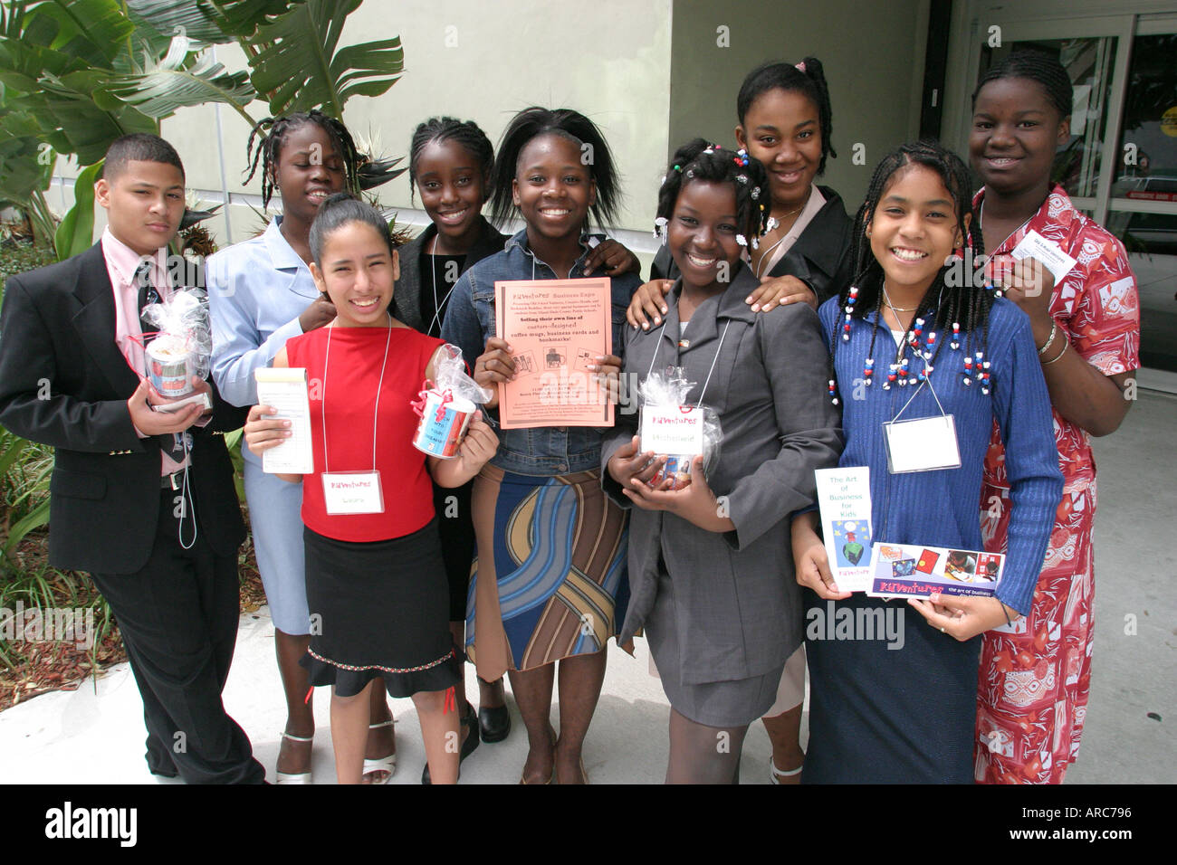 Miami Florida,KidVentures business,Expo,apprentissage,vente,élémentaire,moyenne,école,campus,étudiants éducation élèves élèves élèves,école,campus,apprendre l Banque D'Images