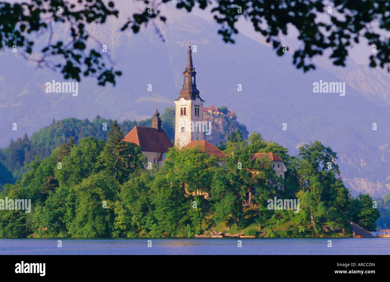 Le lac de Bled, Slovénie, Europe Banque D'Images