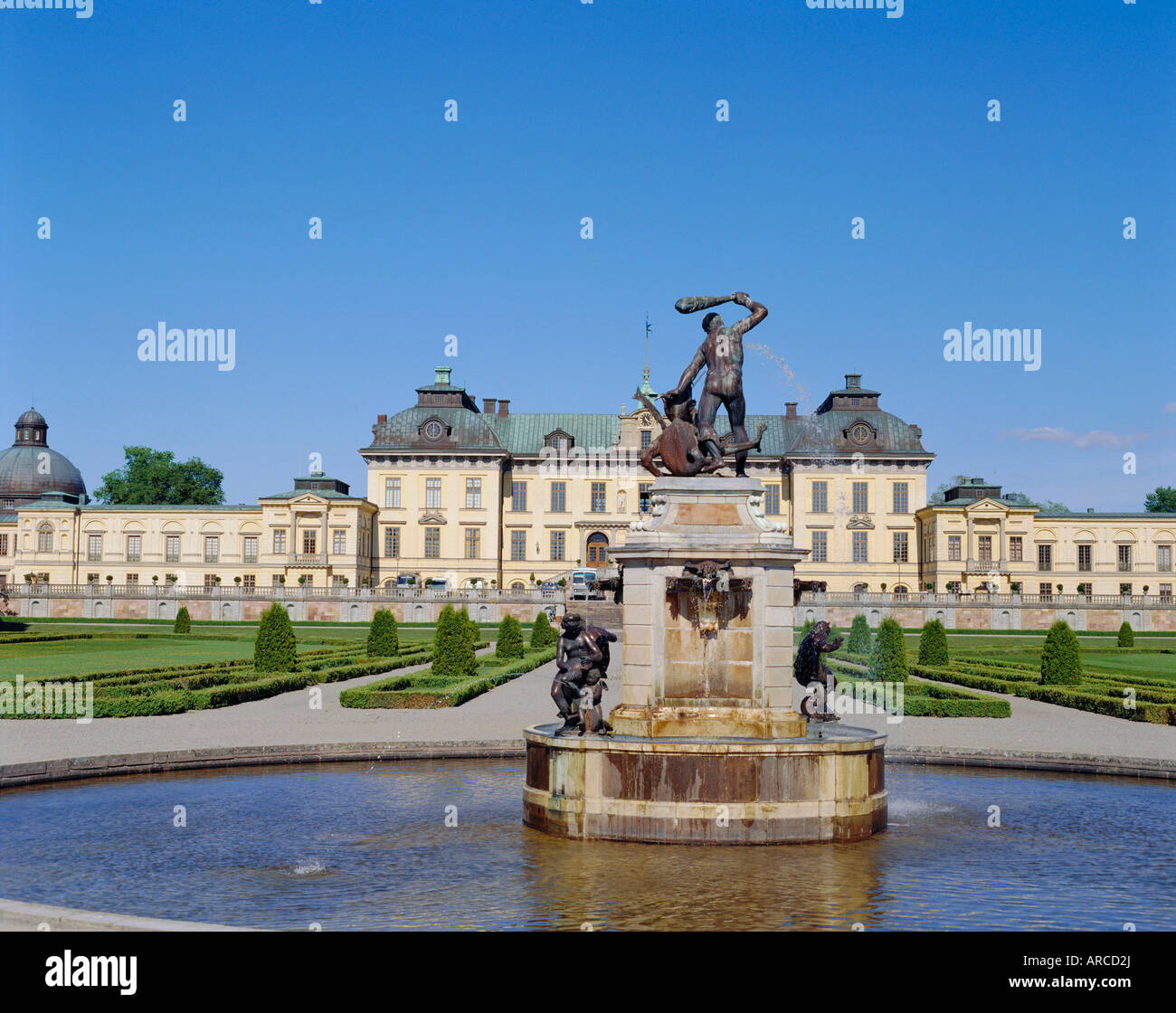 Château de Drottningholm, Le Lac Malar (Malaren), de la Suède, Scandinavie Banque D'Images