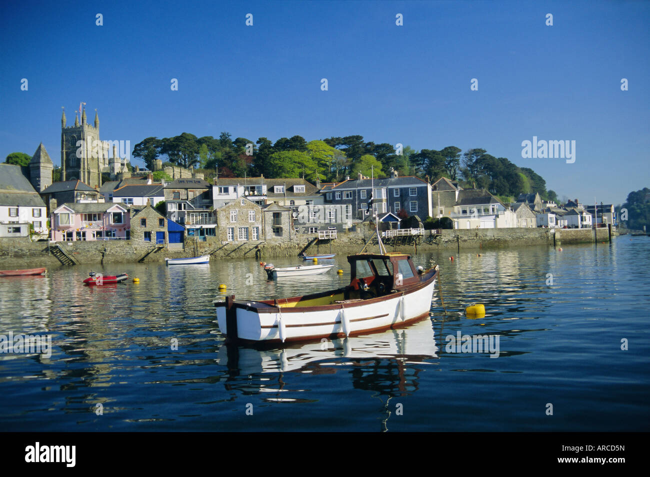 Waterfront, Fowey, Cornwall, Angleterre, Royaume-Uni, Europe Banque D'Images