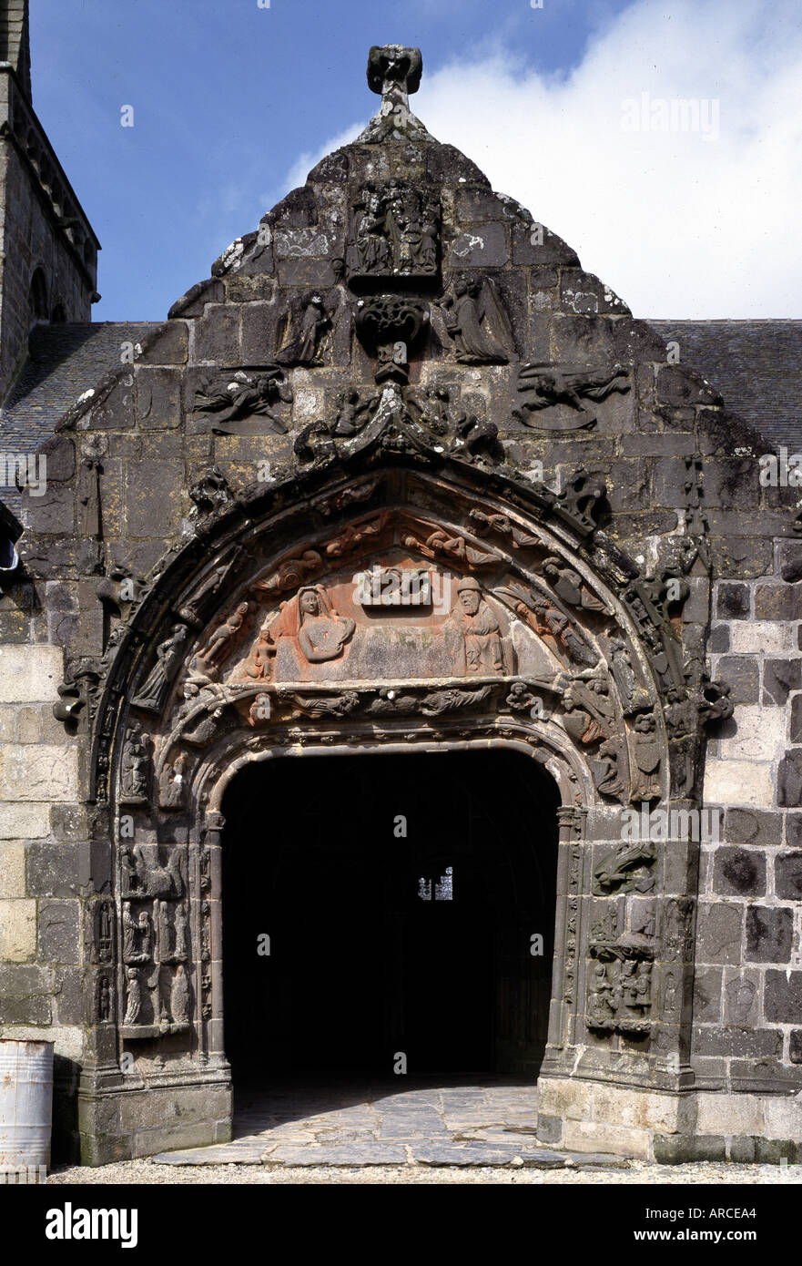 Finistère, la martyre, Dorfkirche Banque D'Images