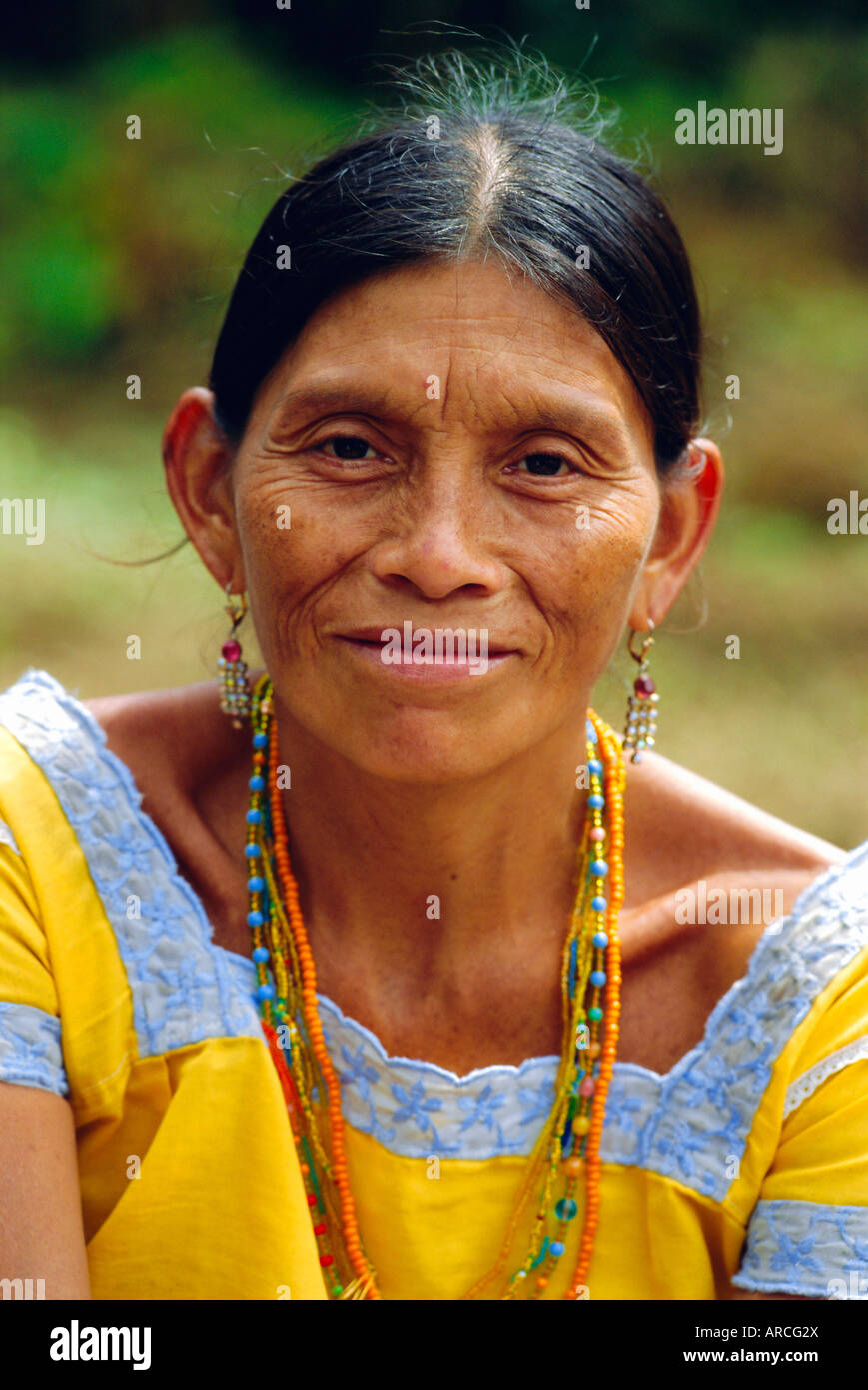 Femme maya, district de Toledo, Belize, Amérique Centrale Banque D'Images