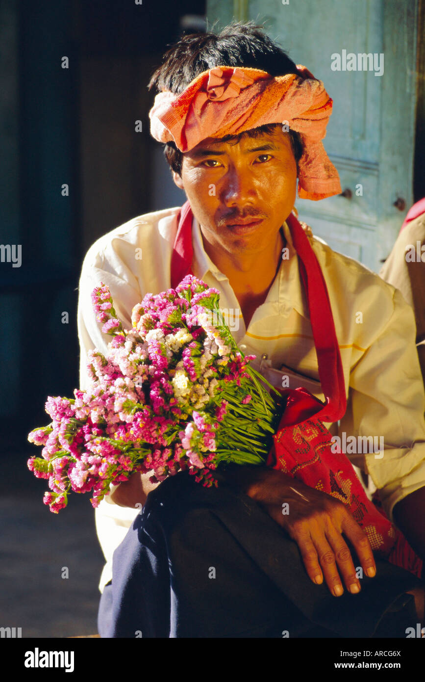 Homme Shan, Myanmar, en Asie Banque D'Images