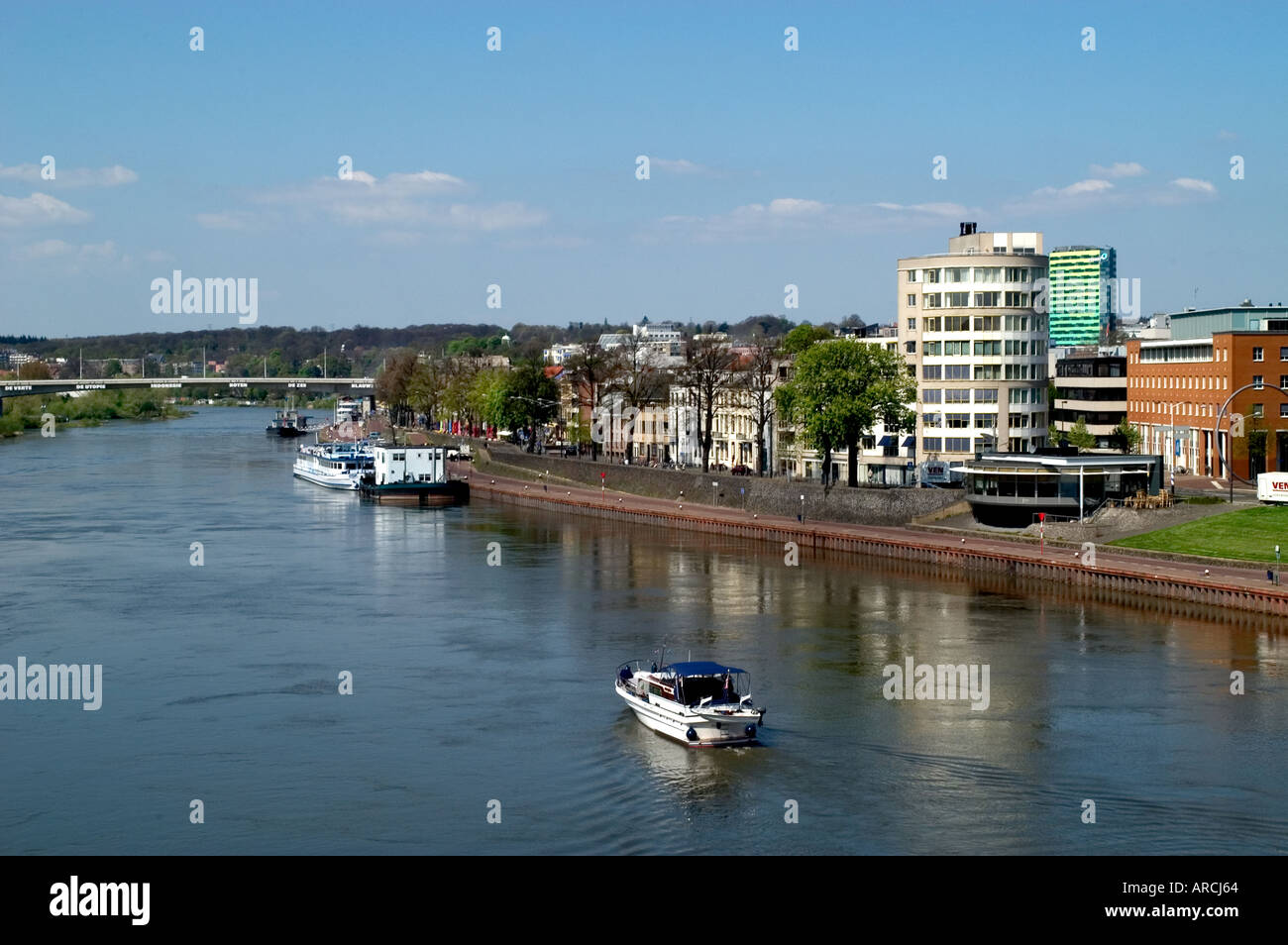 Rivière Nederrijn Arnhem Gelderland Pays-Bas Banque D'Images