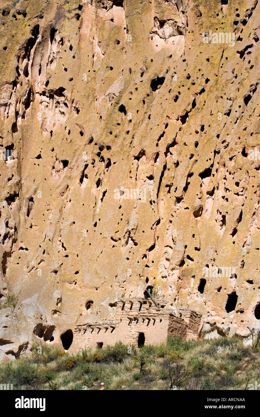 La Chambre d'éboulis à Bandelier National Monument, Nouveau Mexique Banque D'Images