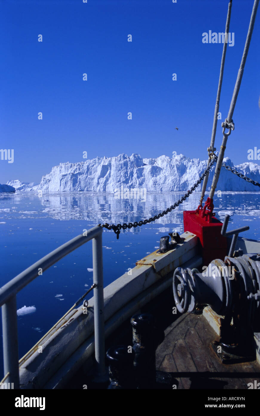 Les icebergs de l', fjord glacé d'Ilulissat, Groenland, baie de Disko, régions polaires Banque D'Images