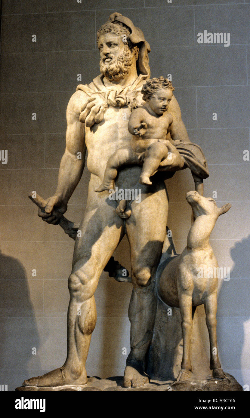 L'enfant grec Grèce Hercules Télèphe Musée Banque D'Images