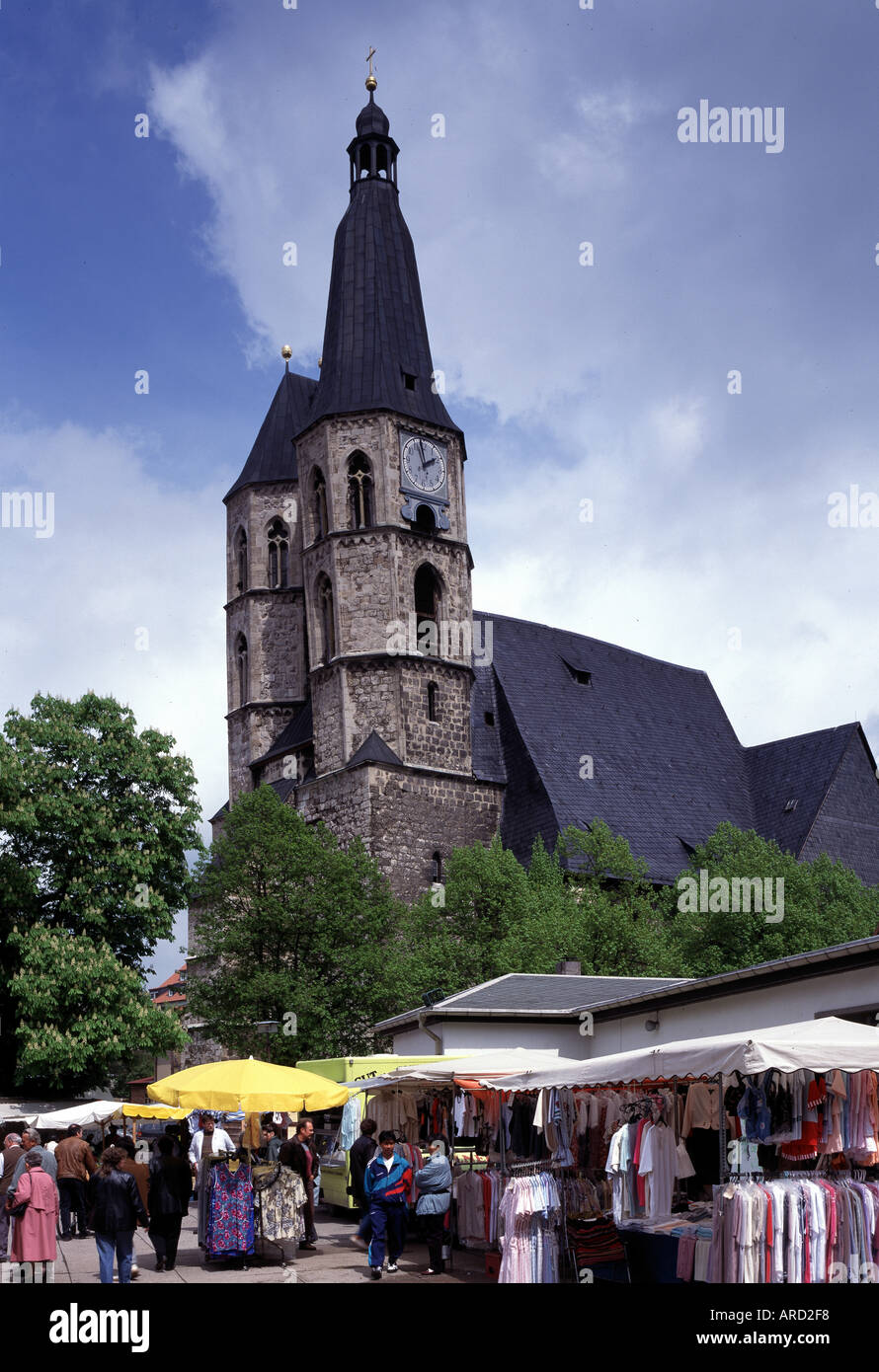 Nordhausen, Blasiikirche, von Südwesten Banque D'Images